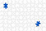 Puzzle with displaced piece