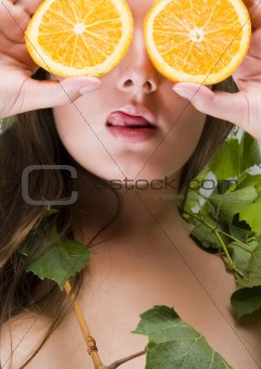 Beautiful portrait with orange