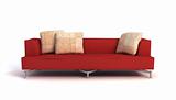 modern sofa 3D rendering