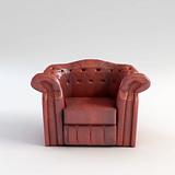 classic armchair 3D rendering