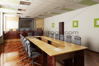 3D render of the conference hall