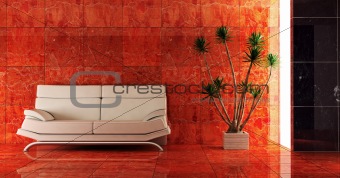 couch into the red interior