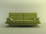 modern green couch