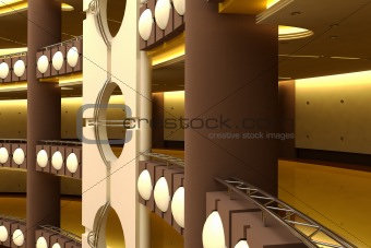 trade centre futuristic interior