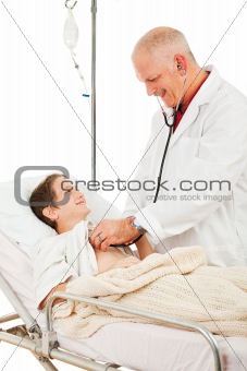 Friendly Pediatrician Examines Patient