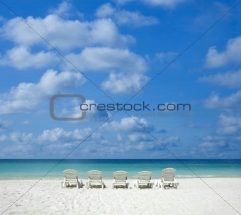 Beach with chairs