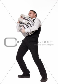 Man carrying folders