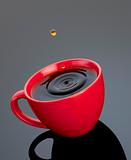 Red Coffee Cup and Splash