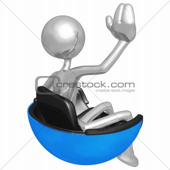 Waving In Hovering Futuristic Chair