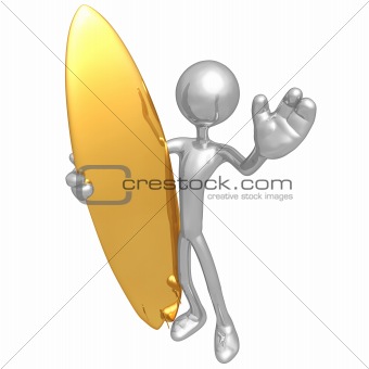 Smiling Hang Loose Surfer