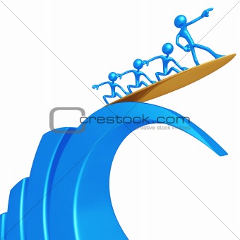Risk Management Riding Bar Graph Wave