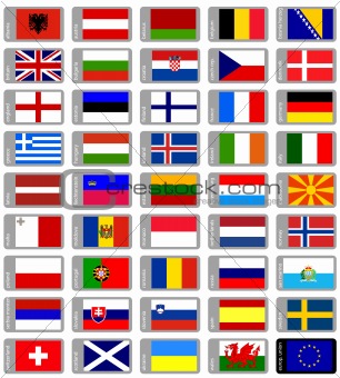 european flags collection