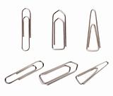 Fasteners  (paper clips) isolated