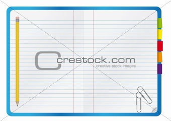 Notebook with a pencil - Vector image