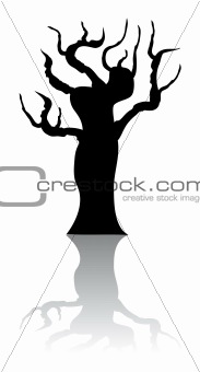 Silhouette of a vector tree