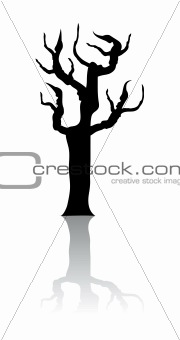 Silhouette of a vector tree