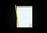Notebook with a pencil - Vector Image