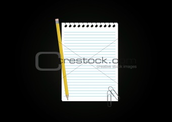 Notebook with a pencil - Vector Image