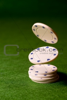 Falling Poker Chips