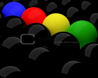 different colorful balls