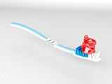 toothbrush with paste
