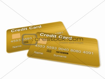 two golden credit card