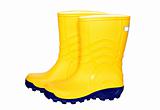 Pair of yellow rubber boots