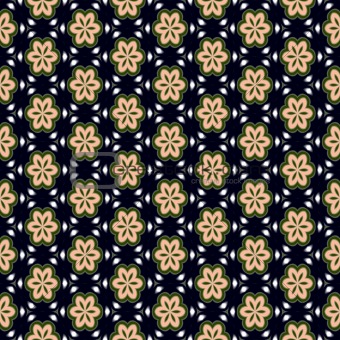 green flower pattern
