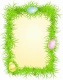 Vector illustration of eggs in grass 