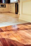 Hardwood  and tile floor