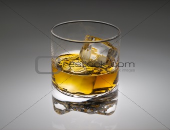 Scotch glass on gray