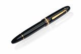 Closed fountain pen with clipping path