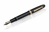 Open fountain pen with clipping path