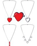 Set of Heart jewelry