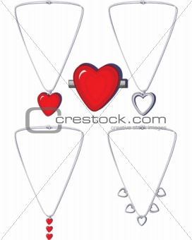 Set of Heart jewelry