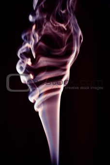 Smoke in the form of a torch
