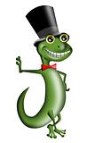 Gecko with a top hat