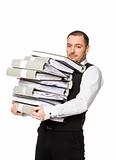 Man with folders