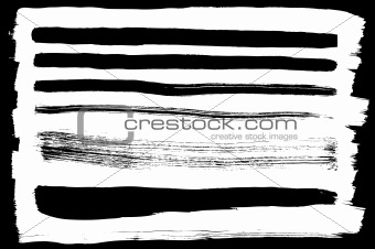 Vector set of different ink strokes