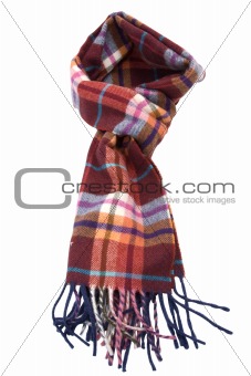 multicolored scarf on white