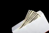 Bribe in an envelope black background