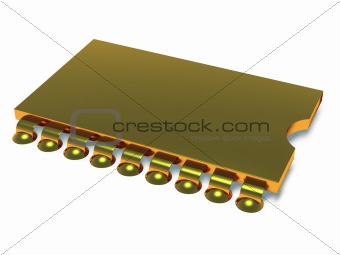 Computer microchip gold