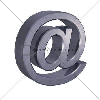 Symbol "at" isolated on a white background