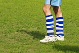 soccer player's legs