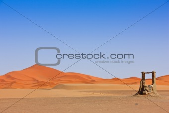 Arabian Sand Dunes and fountain