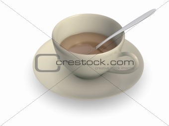 teacup with a spoon