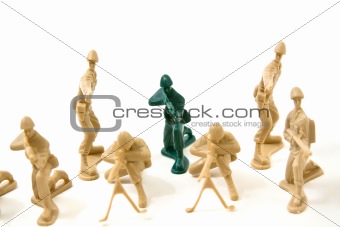 To Be Different Concept - Plastic Army Men
