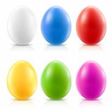 set of color easter eggs