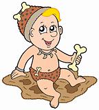 Cartoon prehistoric baby