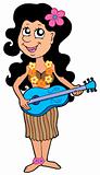 Hawaiian musician girl